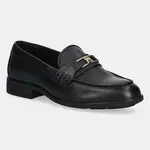 Kožené mokasíny Tommy Hilfiger TH LOGO LEATHER LOAFER