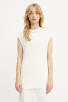 Halenka BOSS dámská, béžová barva, hladká, 50541896