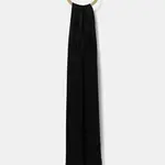 Hedvábná šála Furla dámská, černá barva, hladká, WT00094.BX3859.O60004401