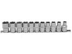 BGS Technic BGS 9106 Hlavice nástrčné 1/2" 10 ÷ 21 mm. Sada 11 ks na kolejnici
