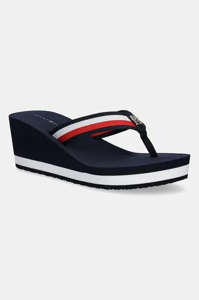 Žabky Tommy Hilfiger TH CORPORATE WEDGE BEACH SANDAL