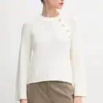 Bavlněný svetr Barbour Angela dámský, béžová barva, LKN1639WH71