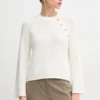 Bavlněný svetr Barbour Angela dámský, béžová barva, LKN1639WH71