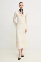 Šaty Pepe Jeans PAULINA béžová barva, midi, PL953712