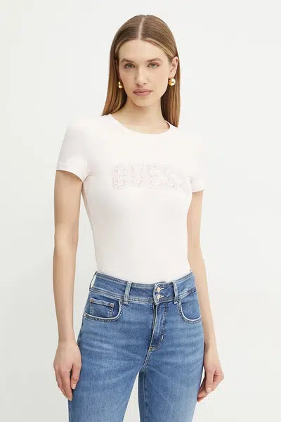Tričko Guess růžová barva, W5GI04 J1314