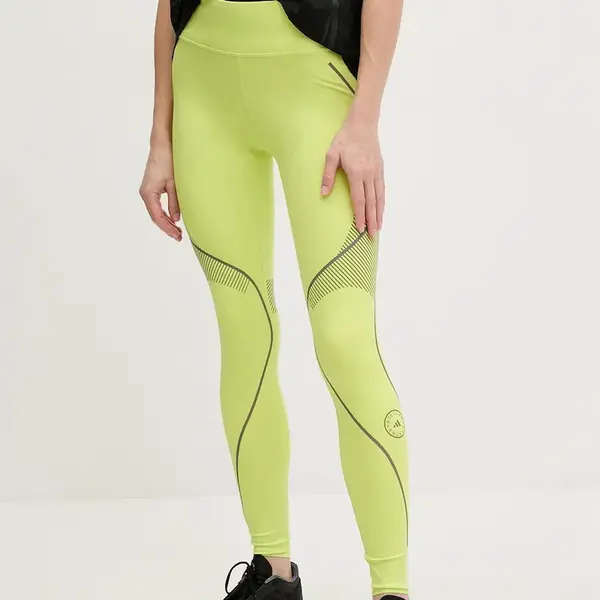 Tréninkové legíny adidas by Stella McCartney TruePace zelená barva, s potiskem, JJ0132