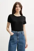 Bavlněné tričko Marella LANGUE černá barva, 2513971025200