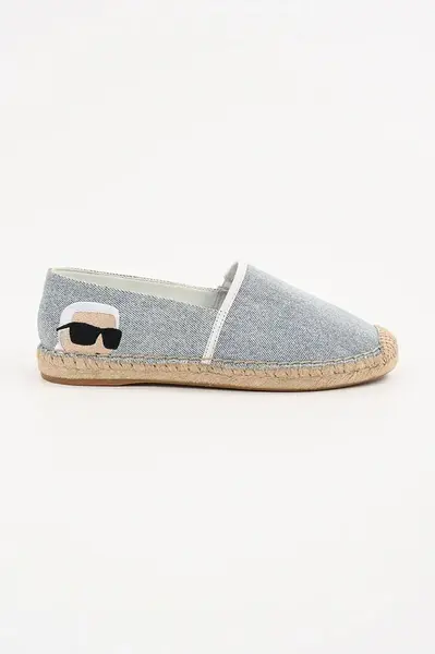 Espadrilky Karl Lagerfeld KAMINI modrá barva, KL80111D