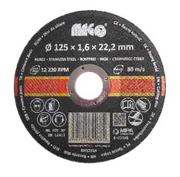 Řezný kotouč na nerez 125 x 1,6 x 22,2 mm MAGG