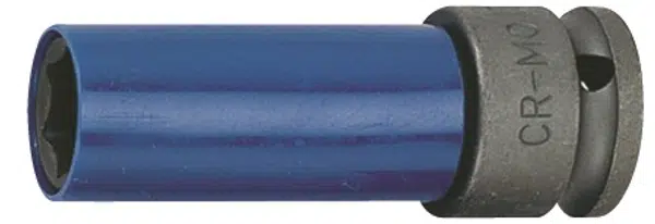 Nástrčná hlavice 1/2" s krytkou na ALU, pro rázové utahováky, 22 mm - JONNESWAY S18A4122 Velikost: 17 mm
