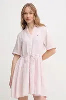 Lněné šaty Tommy Hilfiger