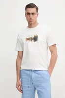 Bavlněné tričko Pepe Jeans DESMOND TEE béžová barva, s potiskem, PM509775