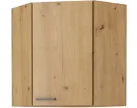 Horní rohová kuchyňská skříňka Modena 60/60 cm, dub artisan/černá