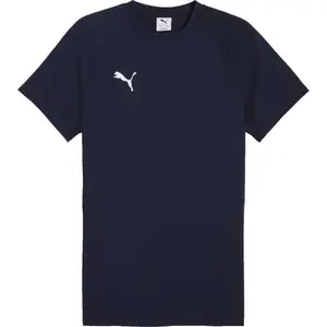 Puma TEAMEVOSTRIPE TEE Pánské triko, tmavě modrá, velikost