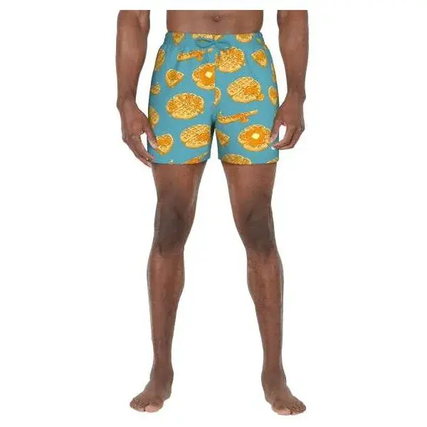 Nike MULTI PRINT Pánské plavecké šortky, žlutá, velikost