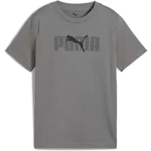 Puma ESSENTIALS LOGO LAB TEE B Chlapecké triko, šedá, velikost