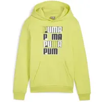 Puma ESSENTIALS + LOGO LAB HOODIE B Dětská mikina, žlutá, velikost