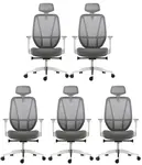 MERCURY 5PACK Ergonomická kancelárska stolička AFRODITE sivá (5 ks)
