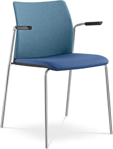 LD SEATING Konferenčná stolička TREND 532-N4,BR, kostra chróm