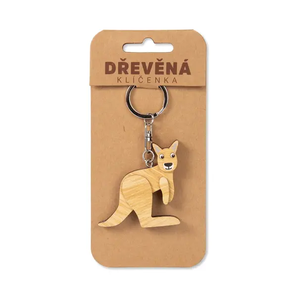 Kľúčenka drevená - Klokan ALBI