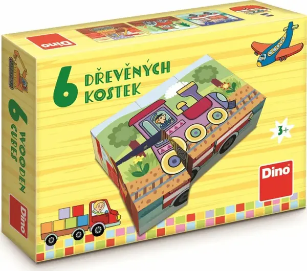 Dopravní prostředky - Dřevěné kostky 6 ks