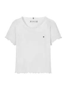 TOMMY HILFIGER Tričko 'Essential Extra Slim Short Sleeve'  biela