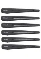 Karbonové klipsy do vlasů Sibel Carbon Line - 12 cm, černé - 6 ks (9376001) + dárek zdarma
