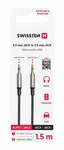 AUDIO KABEL SWISSTEN TEXTILE JACK / JACK, 1,5 M, ČERNÁ