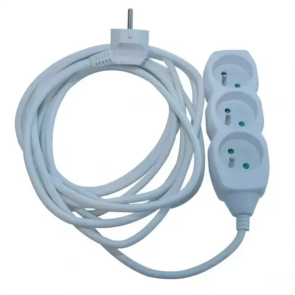 Predlžovací kábel 3G 3X1 Z/U 5M 34350 biely