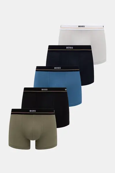 BOSS boxerky pánske bavlnené s elastanom Trunk 5-pak