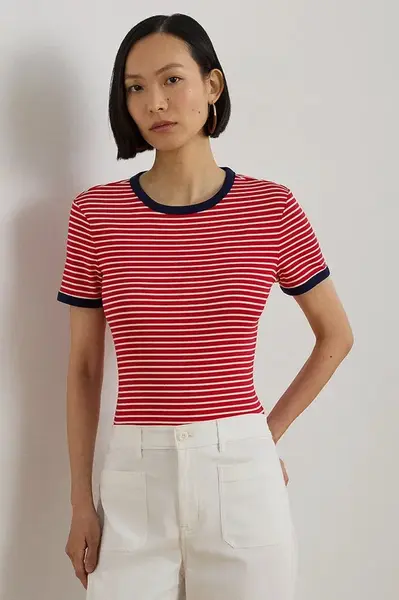 Lauren Ralph Lauren basic tričko dámské bavlněné