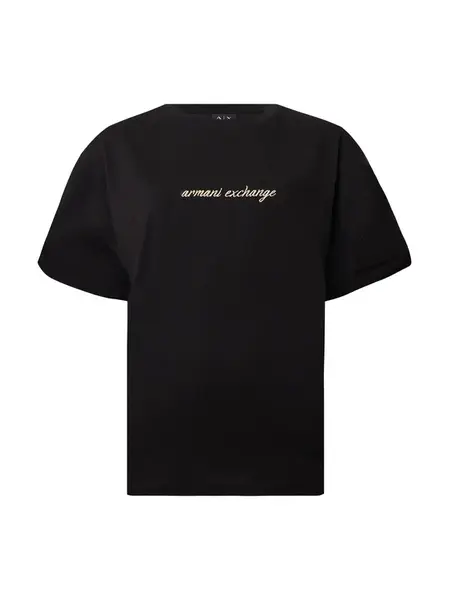 ARMANI EXCHANGE Tričko  svetlobéžová / čierna