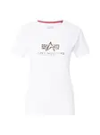 ALPHA INDUSTRIES Tričko 'Mirror'  béžová / čierna / biela