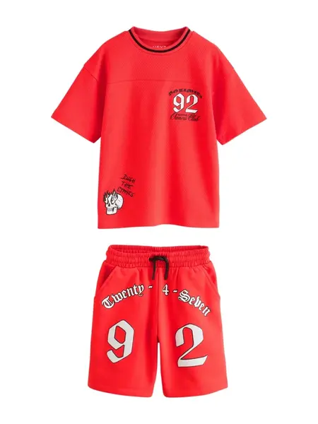 Next Set 'Varsity'  červená / čierna / biela