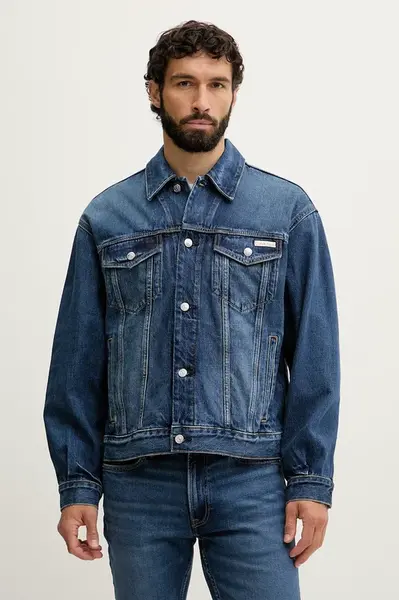 Calvin Klein Jeans džínsová bunda pánska bavlnená