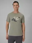 Pánské regular tričko s potiskem 4f khaki m