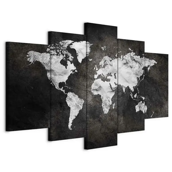artgeist MALBA NA PLÁTNĚ, mapa světa, 200/100/1,5 cm