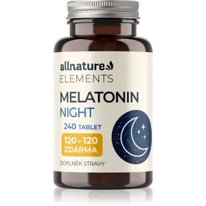 Allnature Elements Melatonin Night tablety při potížích se spánkem a usínáním 240 tbl