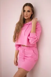 Light pink sweatshirt set with skirt