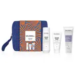 Cestovní sada pro hloubkové posílení vlasů Goldwell Dualsenses Bond Pro Travel Set + kosmetická taštička zdarma + dárek zdarma