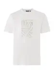 MEXX Tričko  sivobéžová / šedobiela