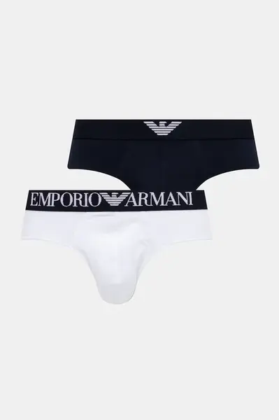 Emporio Armani Underwear  slipy pánské bavlněné s elastanem 2-pack