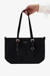 Čierna imitácia semišu shopper taška Araminta
