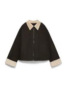 VERO MODA Prechodná bunda 'VMVICKY'  čokoládová / kapučíno