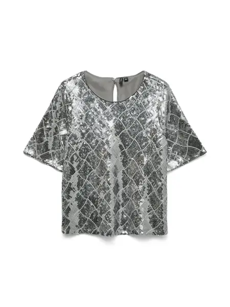 VERO MODA Blúzka  sivá / striebornosivá