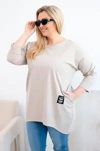 Dámská Plus Size halenka s delšími zády