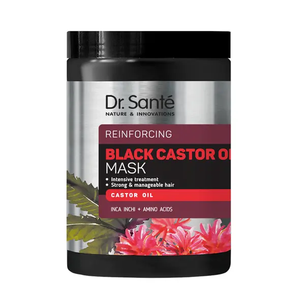 Maska pro obnovu struktury vlasů Dr. Santé Reinforcing Black Castor Oil Mask - 1000 ml + dárek zdarma