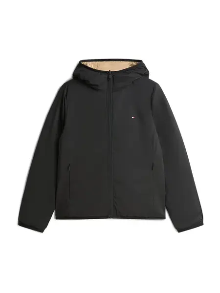 TOMMY HILFIGER Prechodná bunda  piesková / čierna