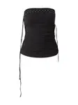 WEEKDAY Top 'Rumi'  čierna / strieborná