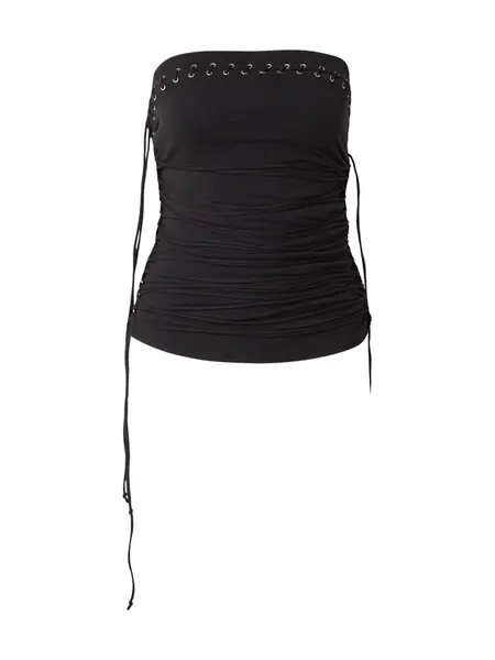 WEEKDAY Top 'Rumi'  čierna / strieborná
